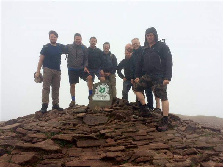 Men's Group at Pen Y Fan Summit